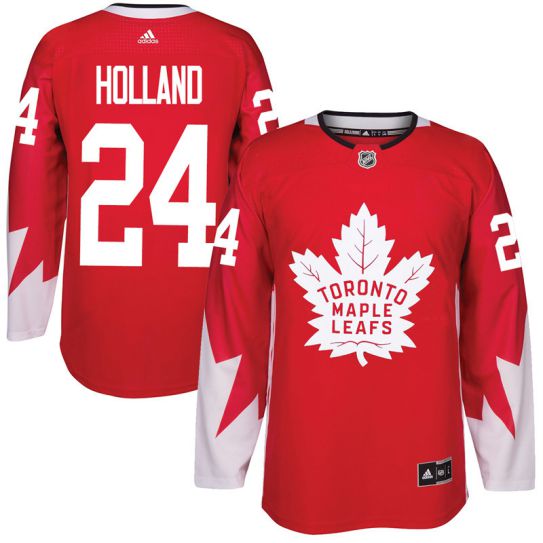 2017 NHL Toronto Maple Leafs Men #24 Peter Holland red jersey->toronto maple leafs->NHL Jersey